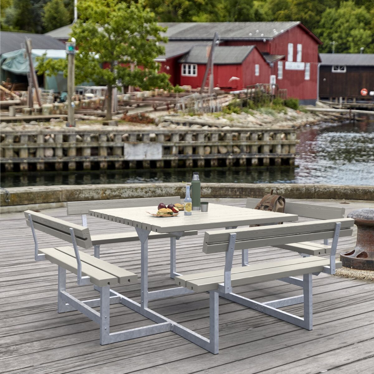 Picnic Bord/Bænkesæt m/4 ryglæn - Image 2