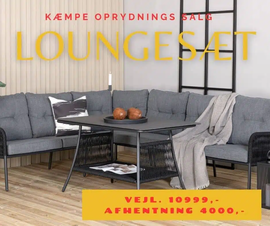Lounge hjørnesofa Berlin Sort/Sort