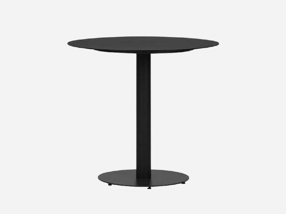 Cafebord Sort Metal 70 cm Ø