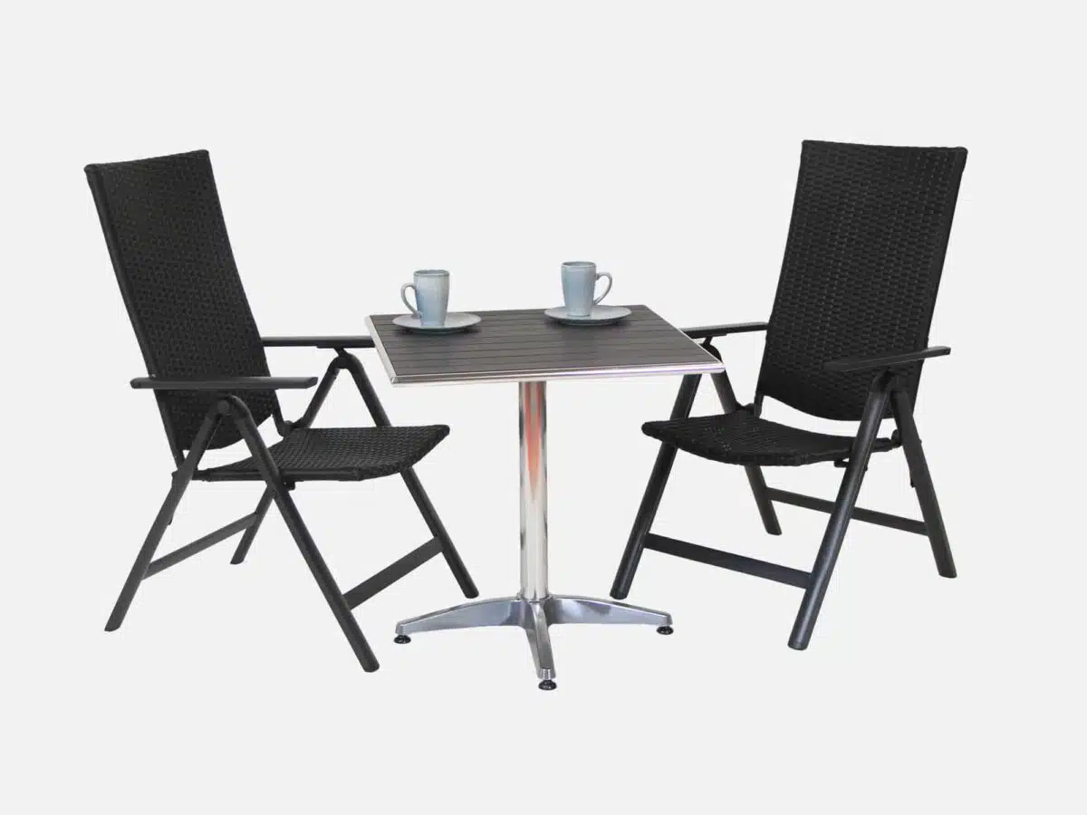 Cafesæt Sort 70x70 Bahne/Georgia