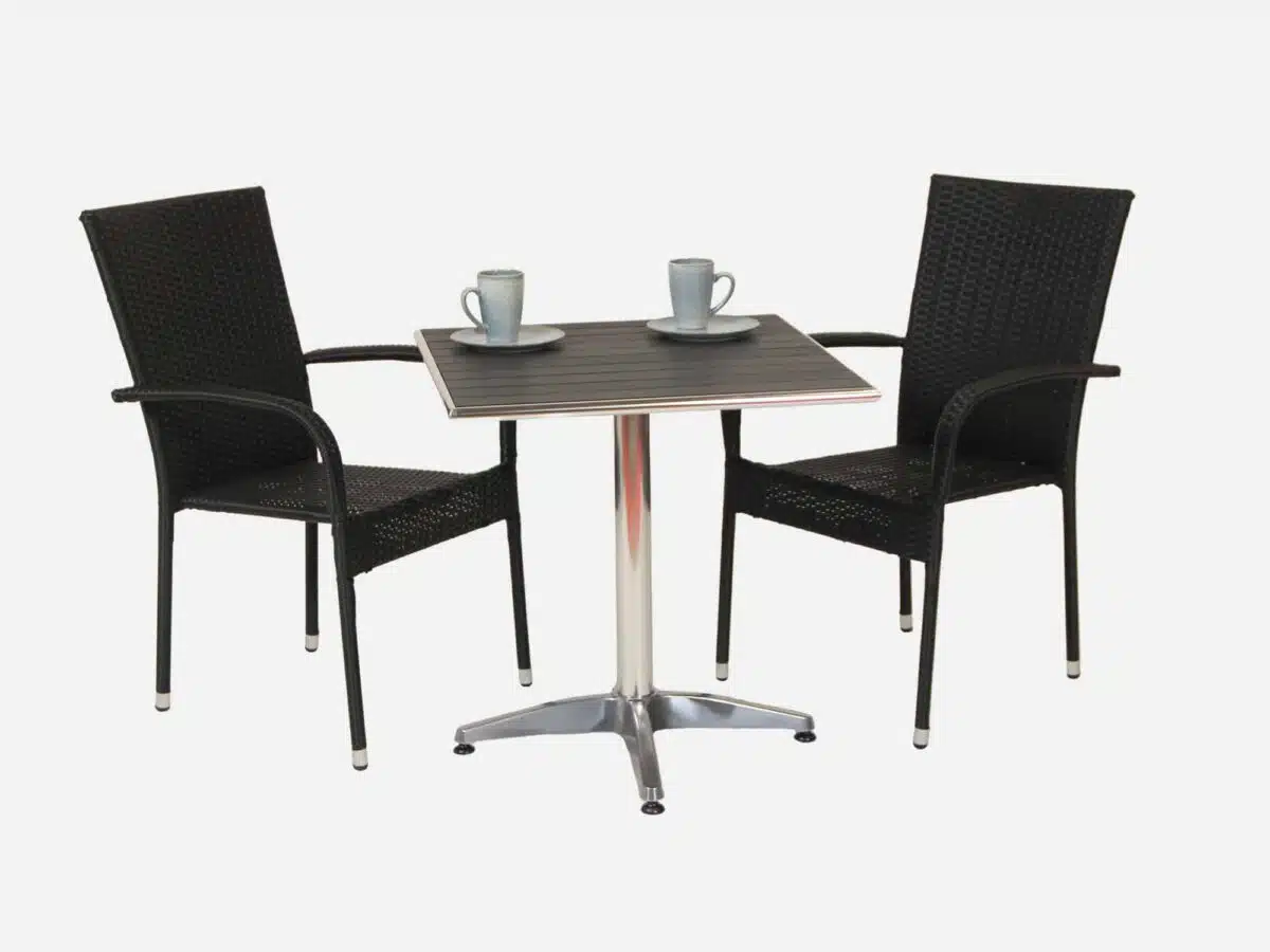 Cafesæt Sort 70x70 Bahne/Aníta