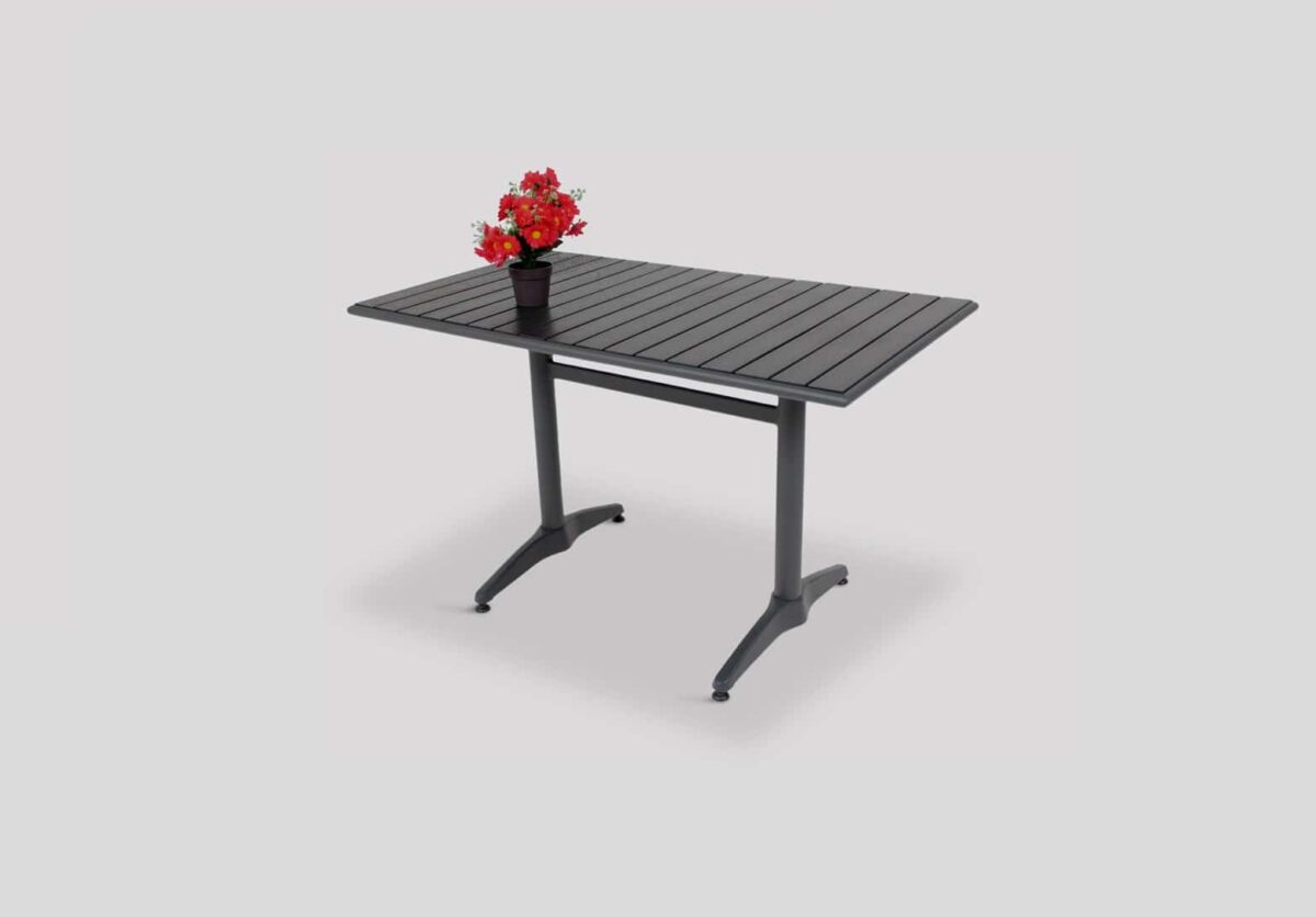 Havebord 70x120 cm Sort - Image 3