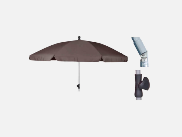 Haveparasol Antracit med vippefunktion- 200 cm Ø.