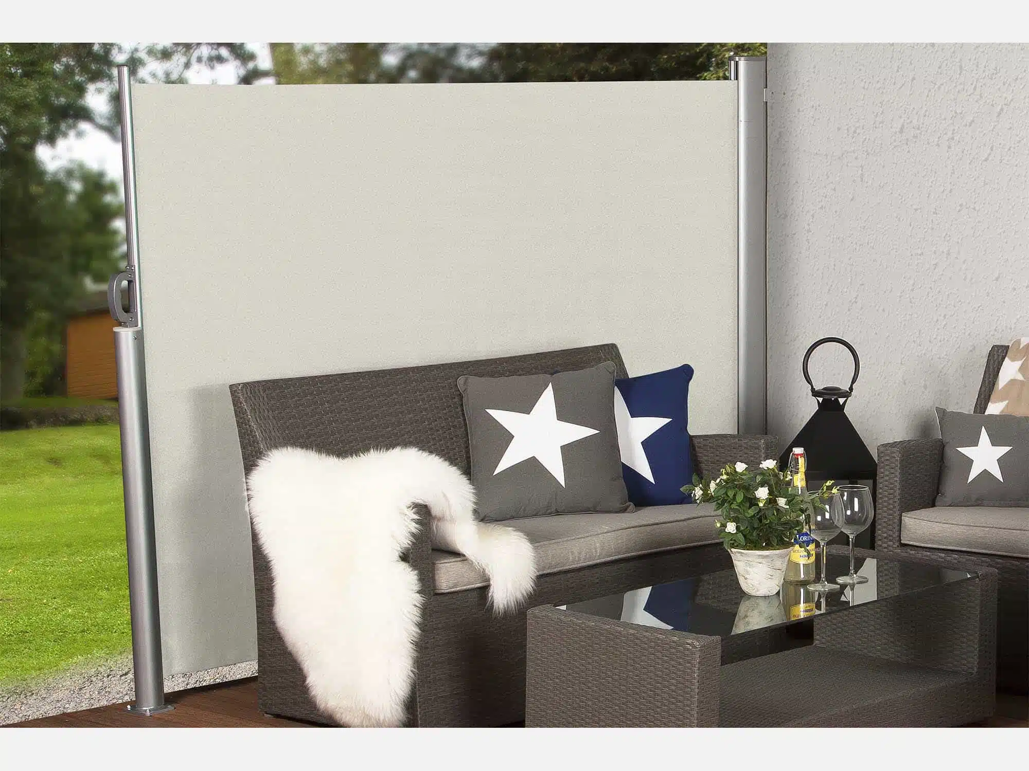 Kassette sidesejl 120x300 cm Beige