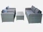 Loungesæt Polyrattan Grå Chester
