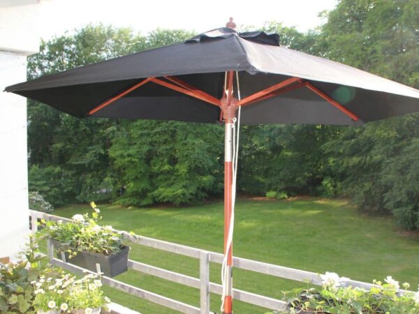 Haveparasol 1,8 meter Sort Venedig