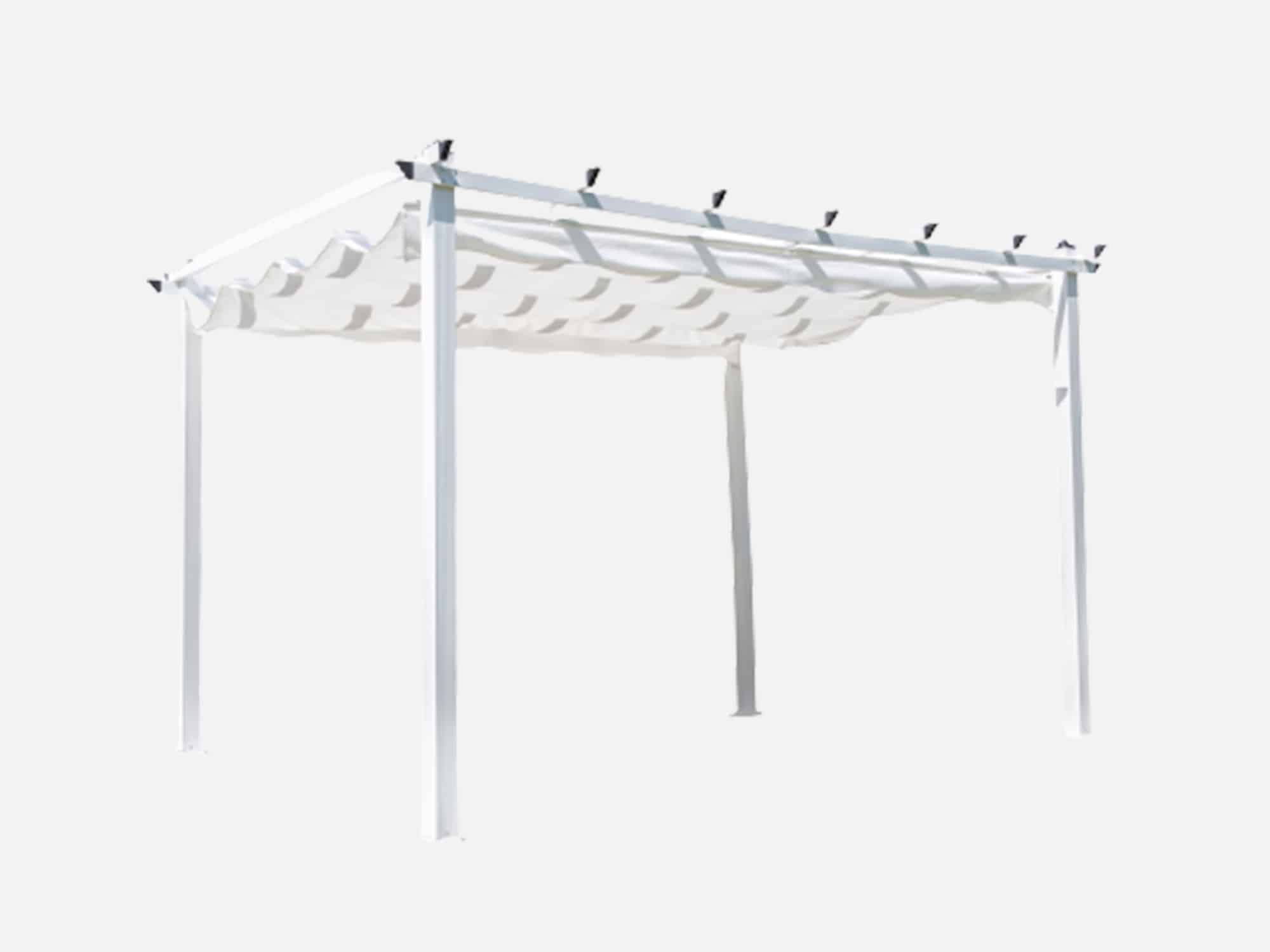Pergola 400x400 Cm Hvid/Hvid