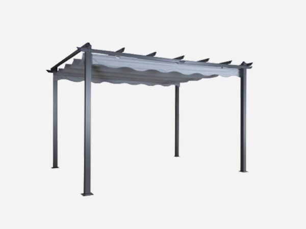 Pergola 395x395 cm Sort/Grå