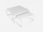 Sofabord Hvid aluminium 2-delt Easys