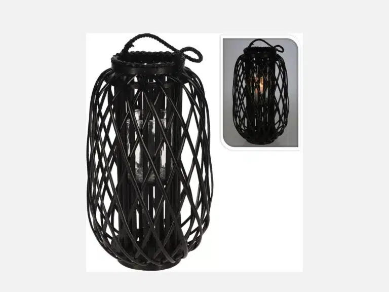 Lanterne i sort Rope 28x50 cm