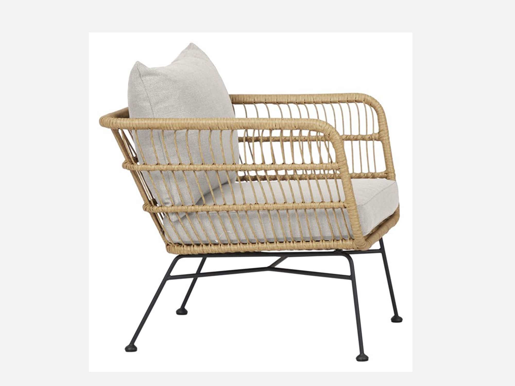 Loungestol Ninna Sort/Natur