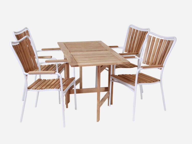Havemøbelsæt med 4 stole til Altan Eva