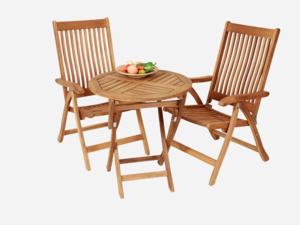 Cafesæt Luksus Teak 70 cm Hereford Pos