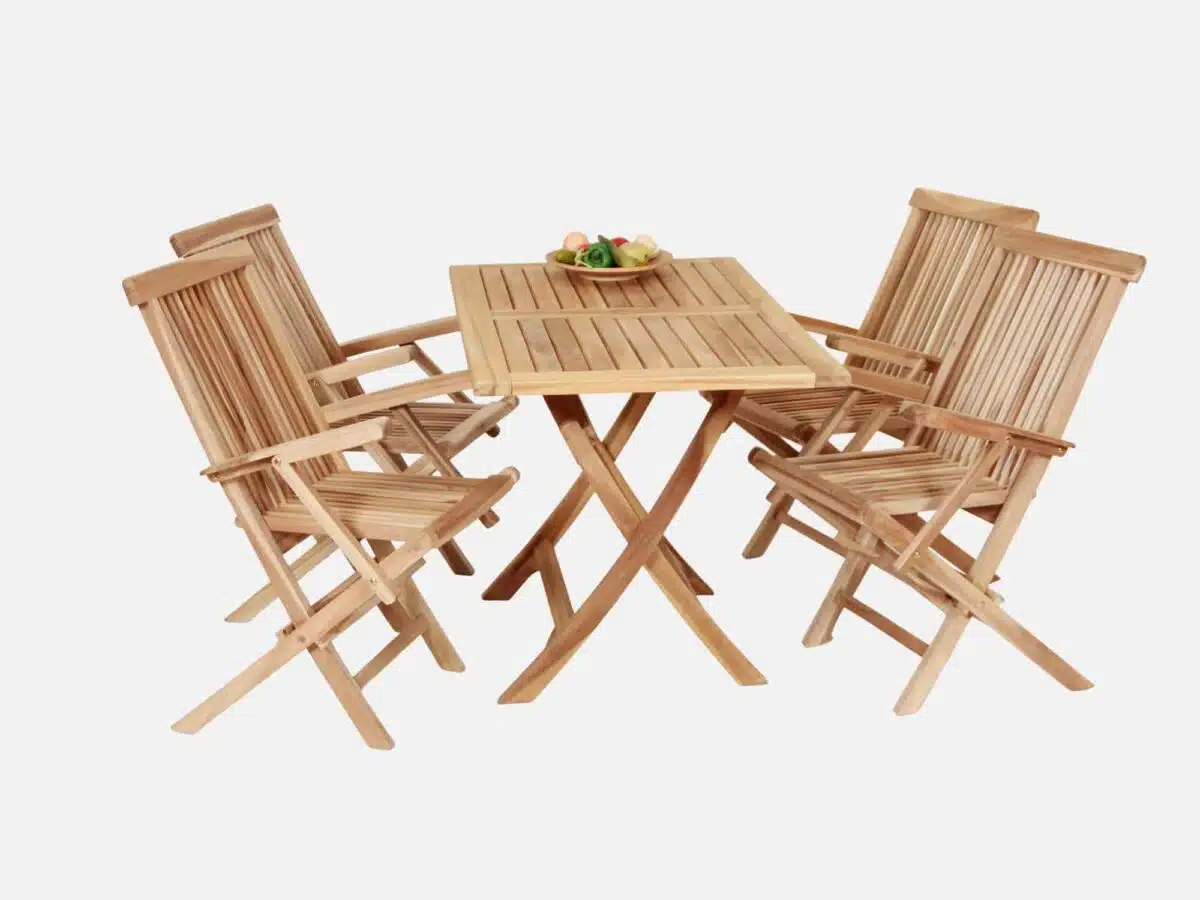 Terrasse havemøbelsæt Teak 70x120 cm MA