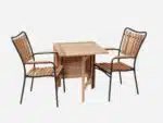 Havemøbelsæt med 2 stole til Altan Eva Antracit