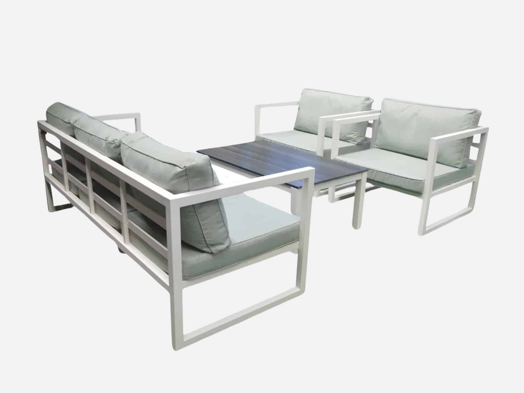 Loungesæt Hvid Aluminium Paxxi
