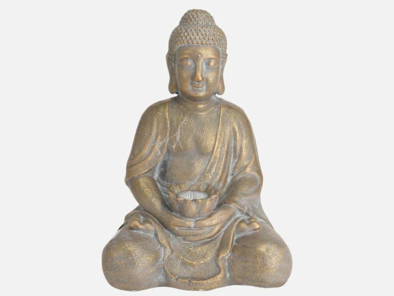 Buddha Figur med Solar lys 44 cm